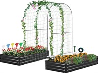 DTIG Galvanized Garden Bed 6x3x1 FT-2PCS