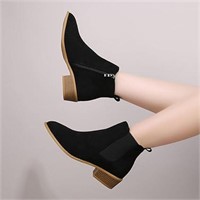 size 41 Ankle Booties for Women Round Toe,Retro Zi