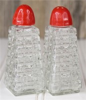 Art Deco Glass Salt & Pepper Shakers
