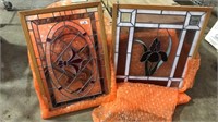 2 PIECES OF STAINED GLASS ART