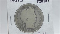 1909S Barber Half Dollar