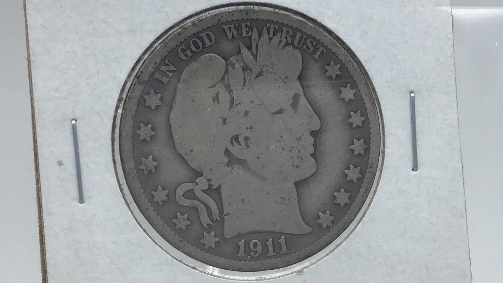 1911D Barber Half Dollar
