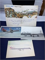 Vintage aviation jet photo postcard Lot