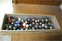 Metal and glass marbles