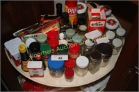 Corner carousel of spices