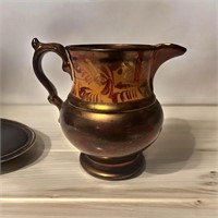 19th Century Copper Luster Creamer