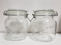 (2) Mason Canisters