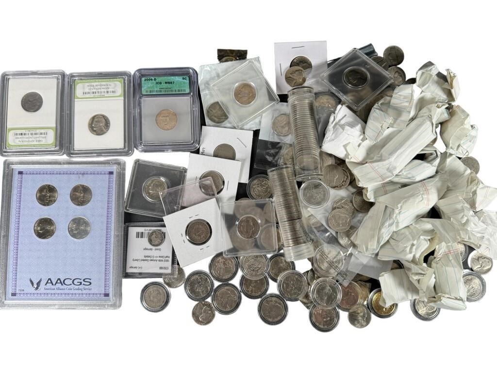 Various US Nickels and Half Dime