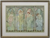 Flower Panel Giclee by Alphonse Mucha