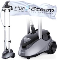 PurSteam Steamer with Wheels  1h+ Steam  Grey