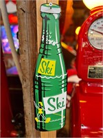 22” Tall Metal Embossed Ski Beverage Sign