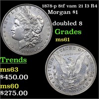 1878-p 8tf Morgan Dollar vam 21 I3 R4 $1 Grades BU