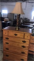 Chest of drawers ,bed frame,lamp