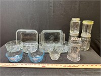 Glass Dish, Jars, & Bowls