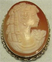 STERLING CAMEO BROOCH/PENDANT*JEWELRY