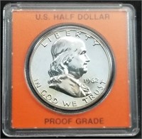 1962 Proof Franklin Silver Half Dollar in Holder