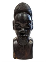 Vintage Solid Ebony Man Bust-Africa