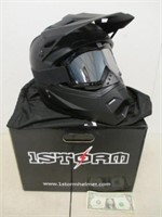 1Storm HF-801 Matte Black Racing Helmet in Box
