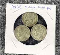 1943P War Nickels