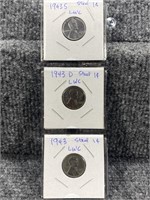 1943 Steel War Pennies PDS