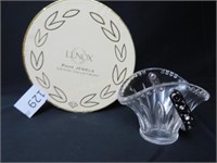 Lenox Pave Jewels Crystal Basket w/Jewel Handle