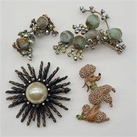 VTG BROOCHES & CLIP EARINGS