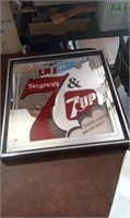 16X16 SEAGRAM'S & 7 UP MIRROR