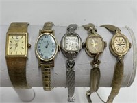 Vintage Wristwatches (5) Gruen, Bulova,