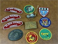 Vintage Hawaii patches and Philmot Belt