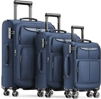 NEW $300 Luggage Sets 3 Piece Softside Expandable