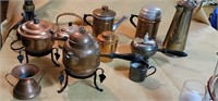 Box - copper & brass items