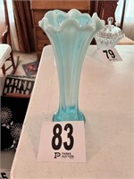 Vintage Blue Opalescent Vase(LR)