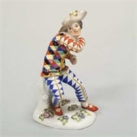 Meissen harlequin porcelain jester figurine -