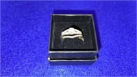 Engagement Ring Set, 10K White, 1/2 Carat Diamon