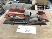 Antique Tin Gravel Dump Truck With Loader