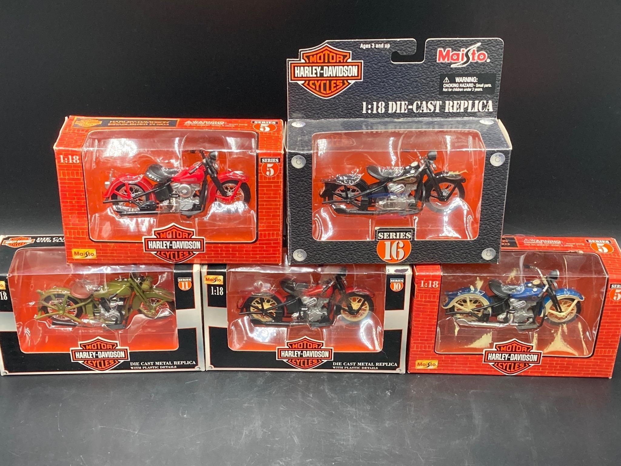 Maisto 1:18 Harley-Davidson Motorcycle Diecasts