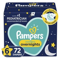 Pampers Swaddlers Overnight Diapers Size 6  72 Cou