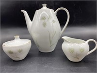 (3) Vtg. Schonwald China Teapot, Creamer, & Sugar