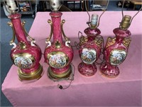 (2-Pair) Colonial style lamps