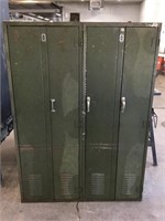 Metal lockers with two bifold doors
