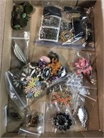 Costume jewelry. Including pins, pendants,