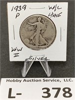 Silver Walking Liberty Half Dollar 1939-P