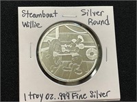 Steamboat Willie Silver Round