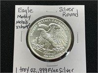 Money Metals Xchange Eagle Silver Round