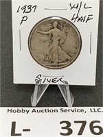 Silver Walking Liberty Half Dollar 1937-P
