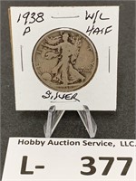 Silver Walking Liberty Half Dollar 1938-P