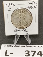 Silver Walking Liberty Half Dollar 1936-P