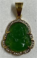 GENUINE GREEN JADE BUDDH PENDANT