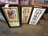 *LOT*(3)FRAMED PRINTS