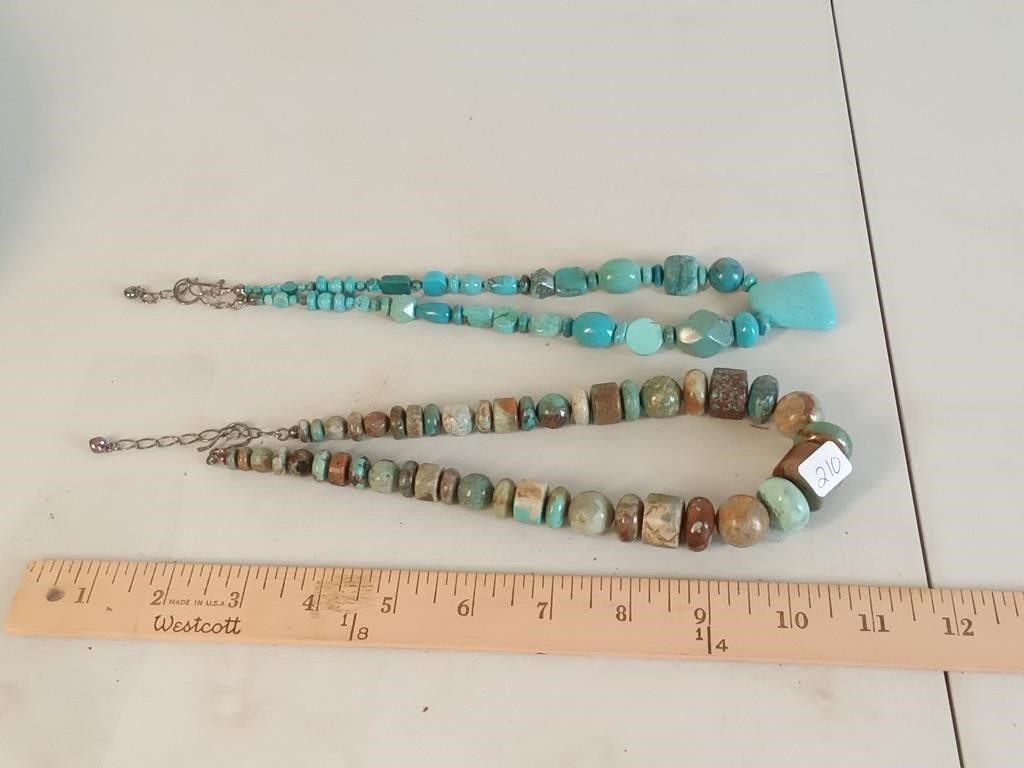 2 Jay King Mine Finds turquoise necklaces Signed